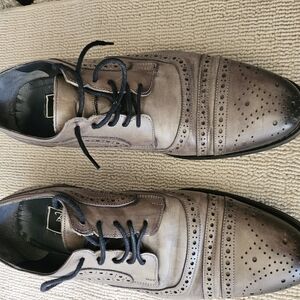 Men's Metal Gray Oxford Shoes Size 10
